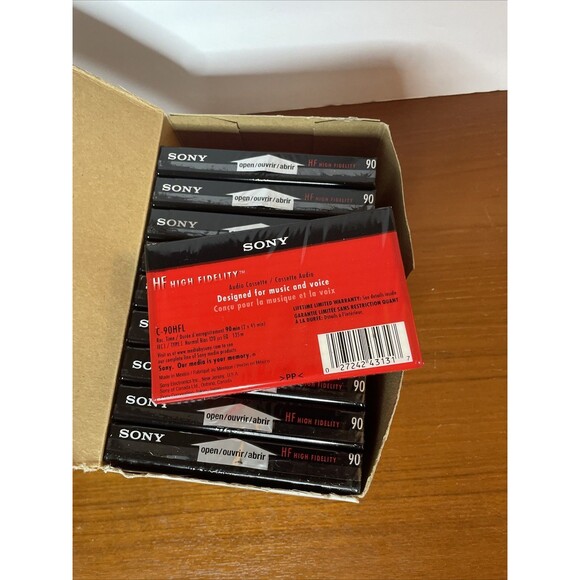 10 Sony HF60 Blank Cassette Tapes 90 Minutes Hi-Fi Recording NEW Sealed - Picture 4 of 6